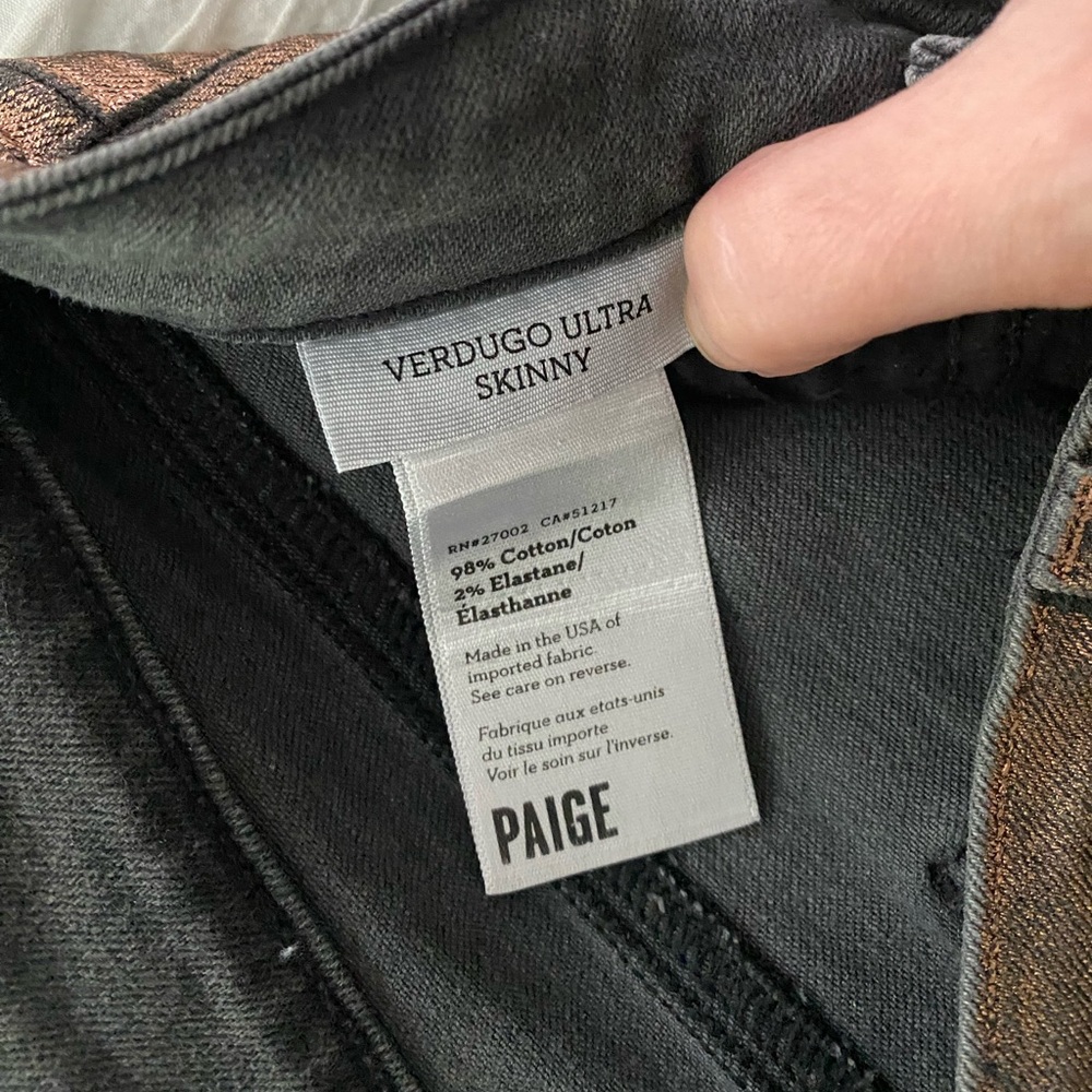 PAIGE Verdugo Metallic Ultra Skinny Jean - Picture 4 of 9